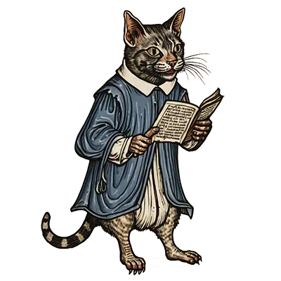 Cat practising law marginalia